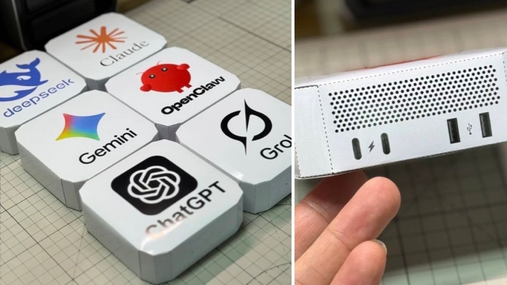 紙扎AI模型更附有「Type-C」及「USB」插口，製作絕不馬虎。梨視頻