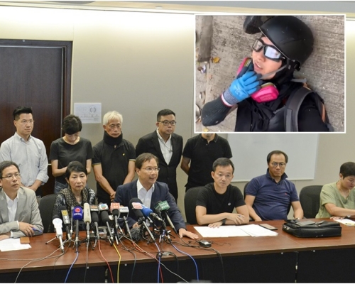 民主派議員聯署譴責警方實彈傷害示威者。資料圖片/網上圖片