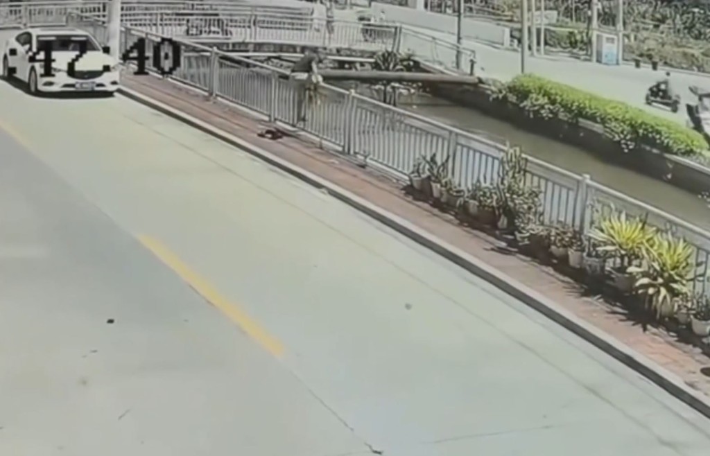 中年大叔跳水救人。微博