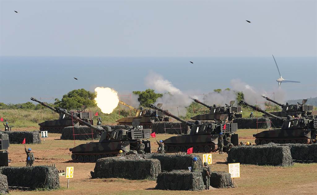 外界相信台灣軍力無力抵擋解放軍。圖為台灣漢光演習。中時