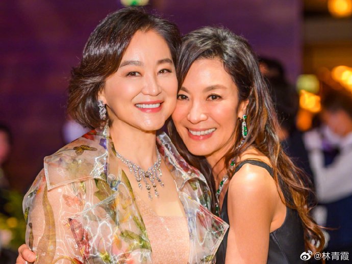 林青霞與楊紫瓊兩大影壇巨星在社交網晒出合照，但原來從未曾在電影中合作。