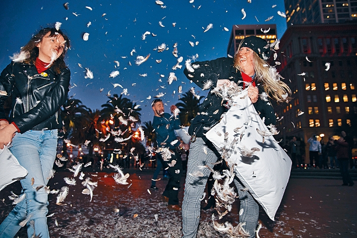 三藩市会在情人节举行枕头大战。