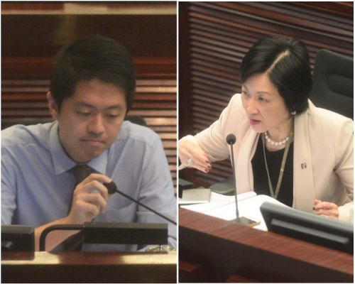 譴責許智峯(左)動議由葉劉淑儀(右)提出。