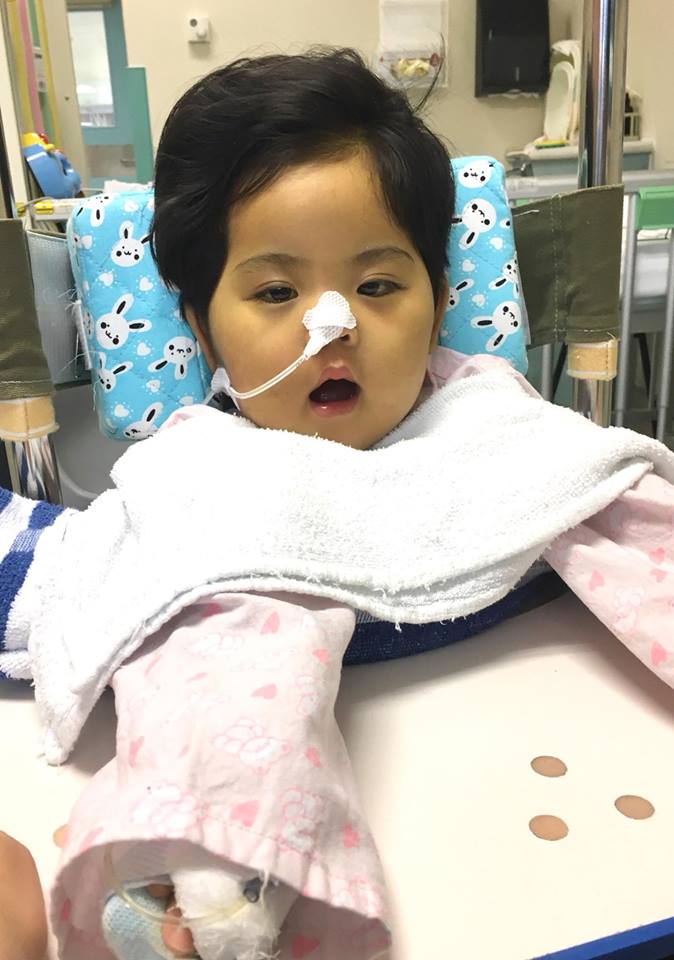 小予恩的膽管因仍然阻塞。「小予恩關懷禱告組」圖片