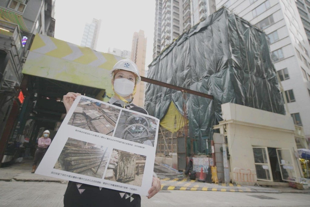 負責項目的保育建築師何心怡稱，被移走的構件已運到倉庫存放