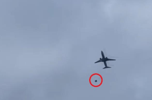美國航空公司波音 737 在從哥倫布機場起飛時懷疑撞到一群鵝。網圖