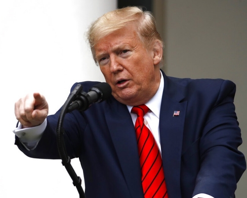 特朗普表示無意重新談判中美首階段貿易協議。AP