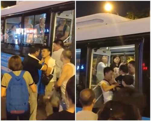 白衣少年指，一開始他被掐著頸部。片段截圖