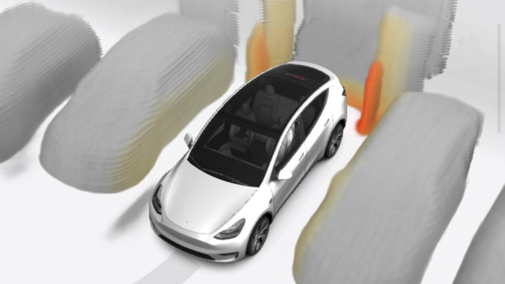 泊车时可以通过3D视像图查看四周环境。