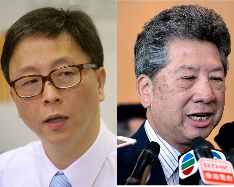 何栢良(左);湯家驊(右)。 資料圖片