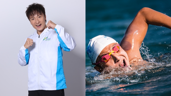  方力申再戰公海挑戰35公里港澳慈善泳 新手爸爸冀為下一代而游以身作則回饋社會。