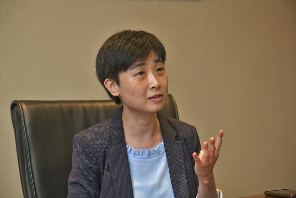 「香港社福界心連心大行動」秘書長、民建聯朱麗玲。