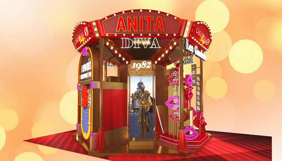 六個主題區由1982年《新秀歌唱比賽》開始,穿梭80、90年代,至今年同名話題電影《梅艷芳》電影。