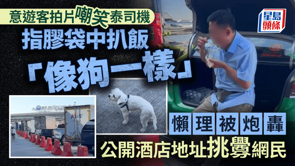 意遊客拍片嘲笑泰司機  侮辱吃飯「像狗一樣」引發全網炮轟