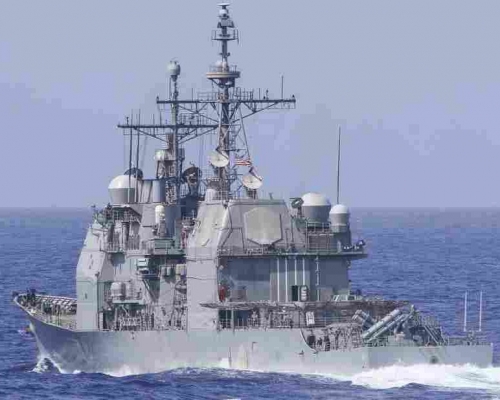 美軍導彈巡洋艦。