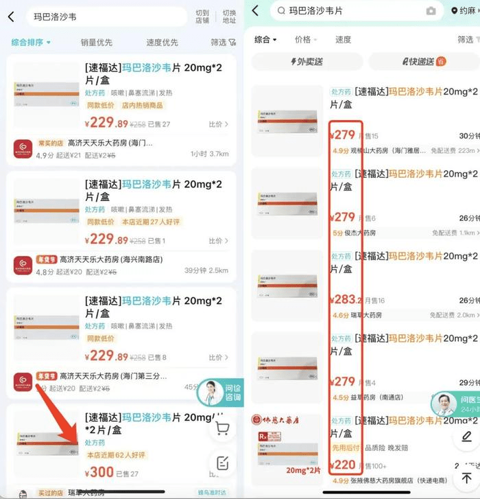 有藥店定價高至300元。