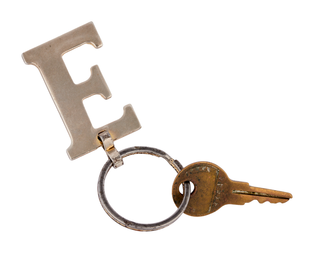 「猫王」高尔夫球车锁匙及E字母锁匙扣