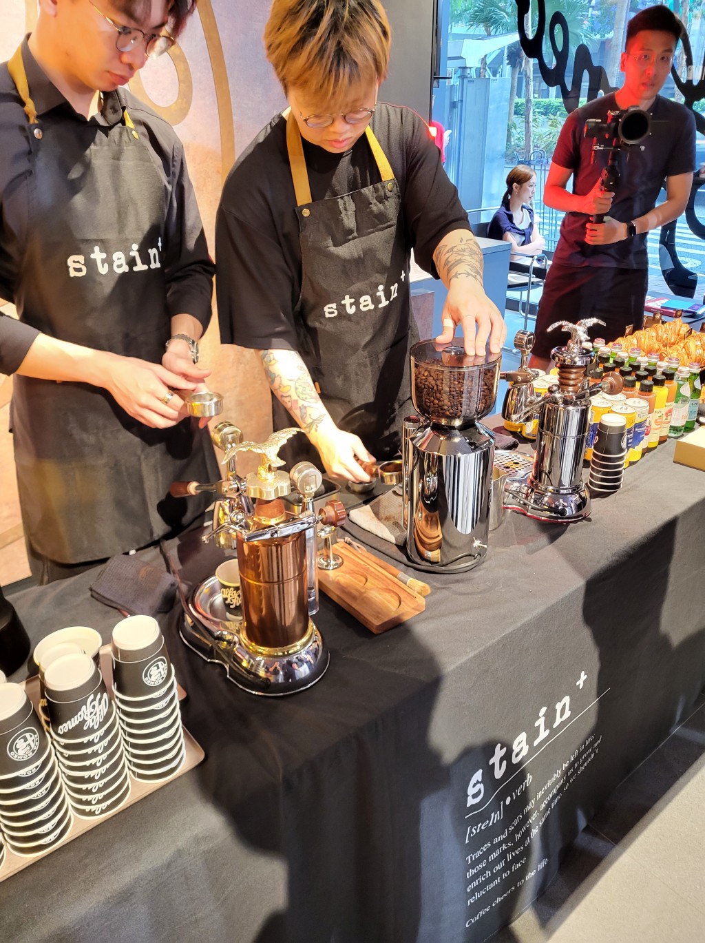 全新Tonale发布会现场提供意大利手工冲压咖啡供客人享用。