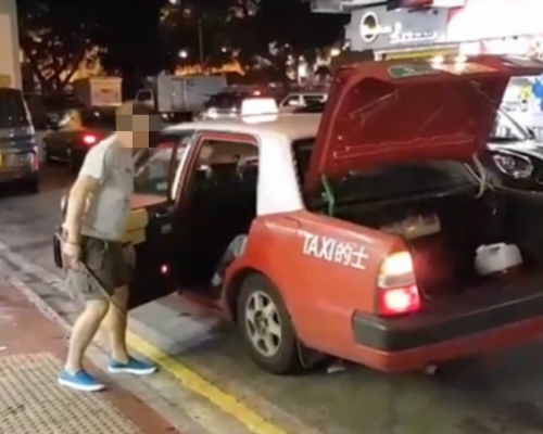的士司機恐嚇乘客。網上圖片