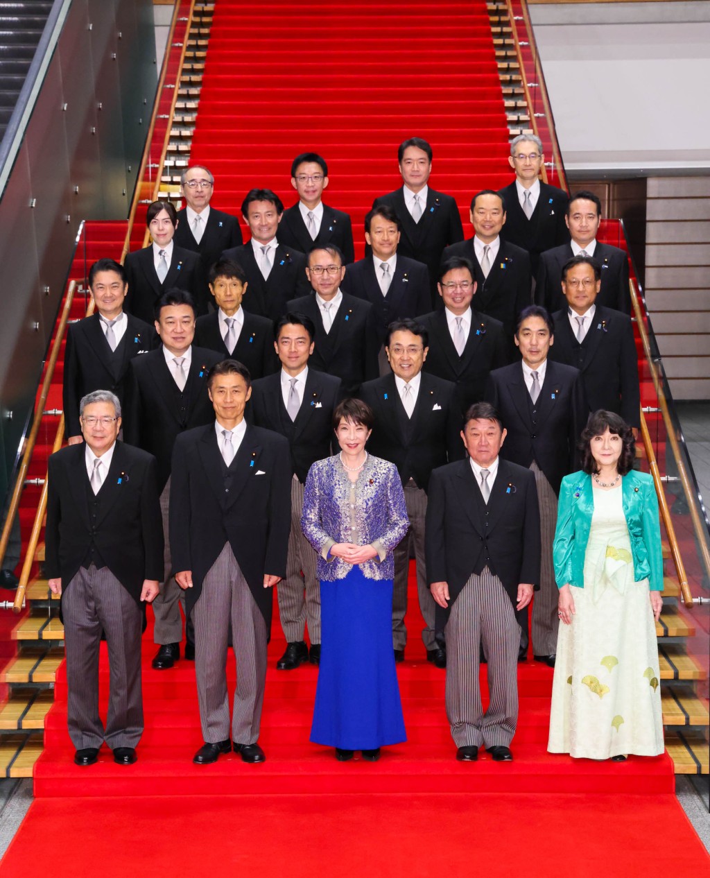 高市早苗新內閣合照。日本首相官邸 高市早苗新內閣合照。日本首相官邸