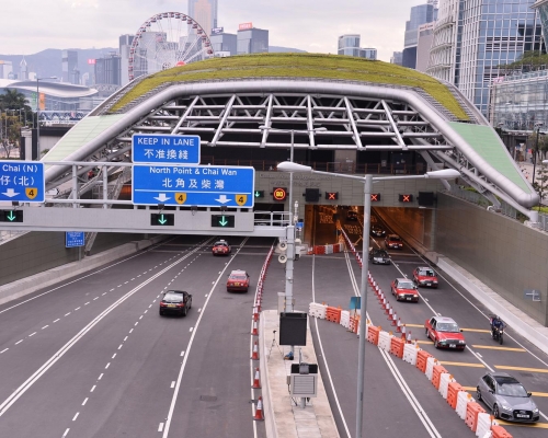 中環灣仔繞道通車。