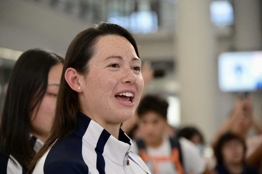 何诗蓓今日(6日)凯旋回港。苏正谦摄