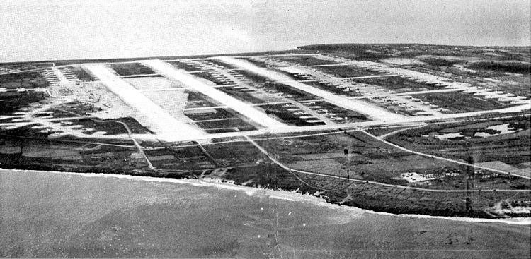 1945年的天宁岛北方机场。 Wiki