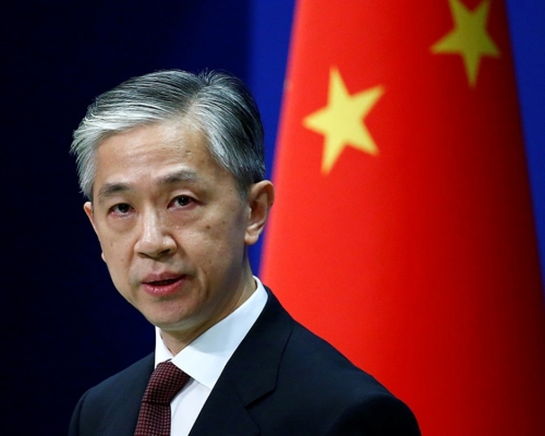 汪文斌反駁美國的新冠病毒溯源報告。網圖