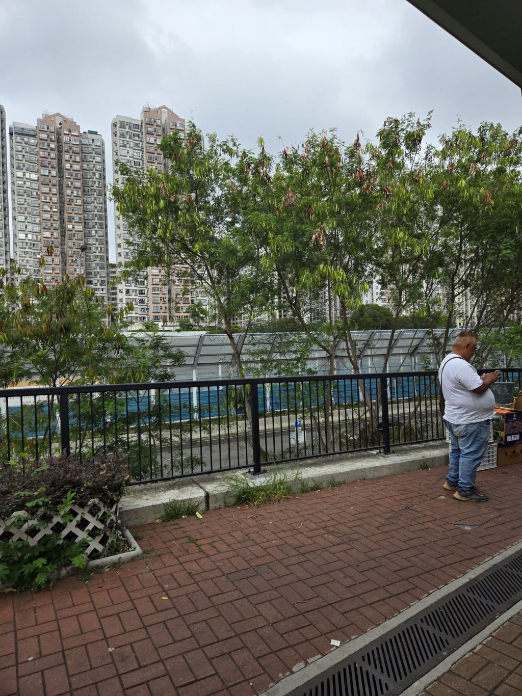 同日，有網民發現藍色箱已被搬走。網上圖片