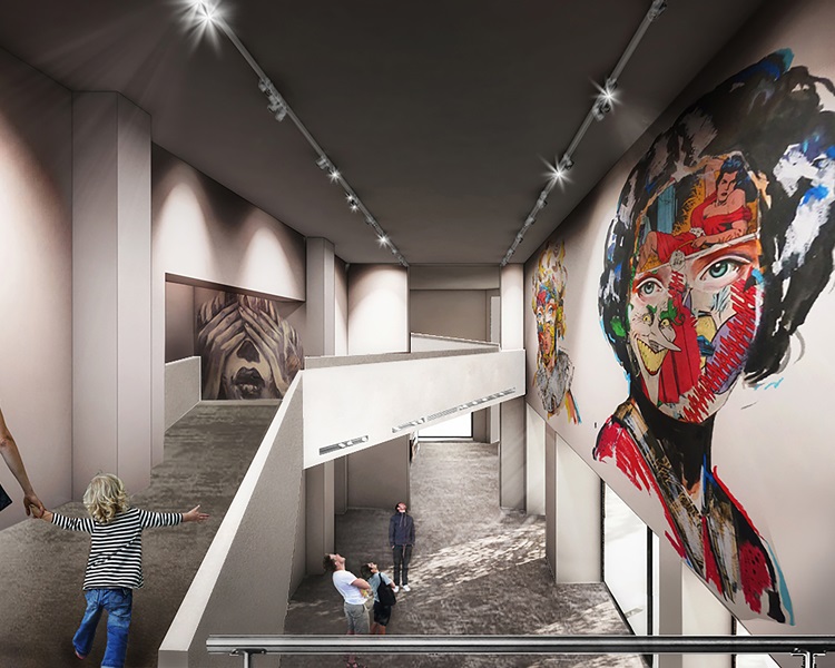 博物馆位于一座改建的住宅大楼内。