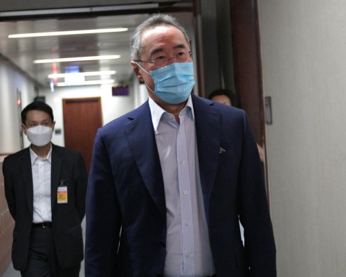 西九文化區管理局主席唐英年出席立法會監察西九文化區計劃推行情況聯合小組委員會會議。