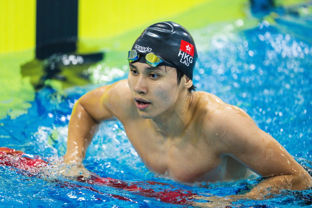 劉建希於男子50米蝶泳摘銀。港協暨奧委會圖片