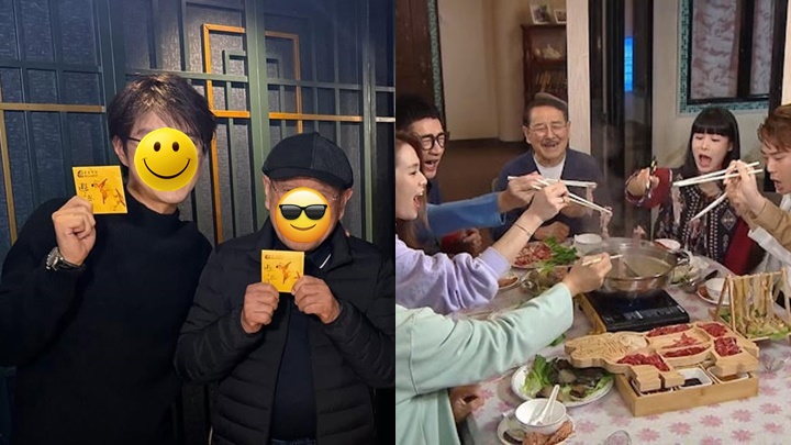 劉丹82歲生日收「金壽桃」賀壽   獲「家人」拉隊慶祝  一月壽星齊聚攬頭攬頸收利是