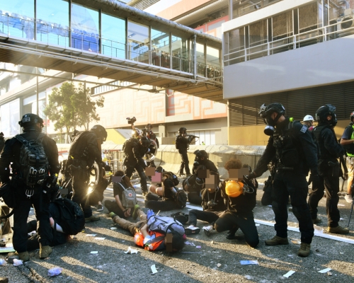 前年10月1日國慶日，有示威者涉嫌在黃大仙參與示威活動。 資料圖片