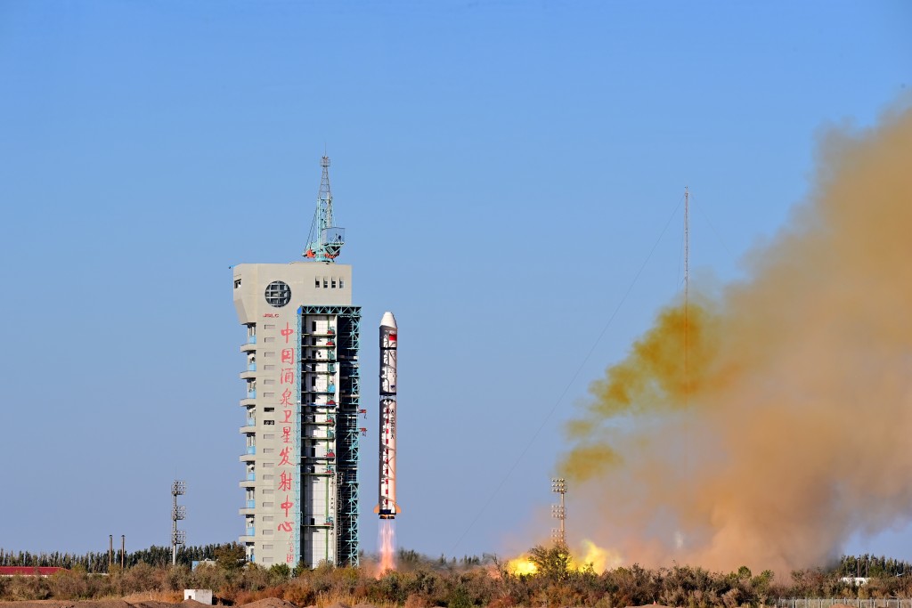 酒泉衞星發射中心今早8時54分將雲海一號04星發射升空。新華社