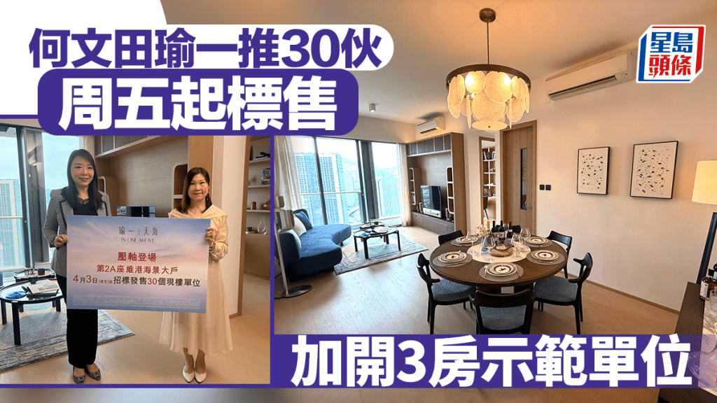 何文田瑜一推30伙周五起标售 加开3房示范单位