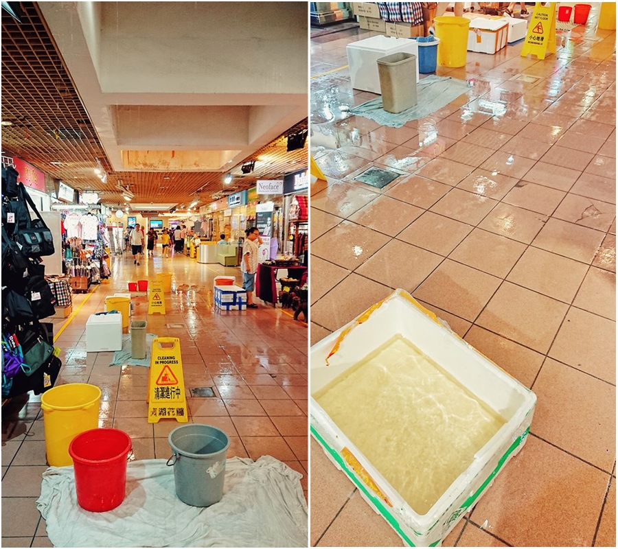 寳湖花園商場出現積水。網民Billy Lam圖片