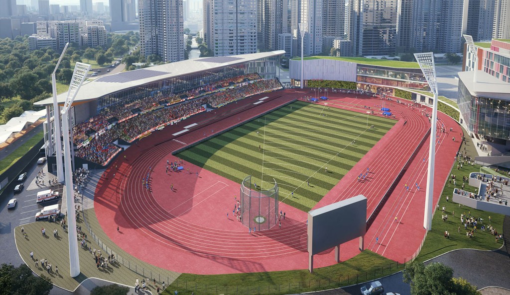 將落成的啟德體育園區預料將成為2025年全運會賽事的的主場地之一。資料圖片