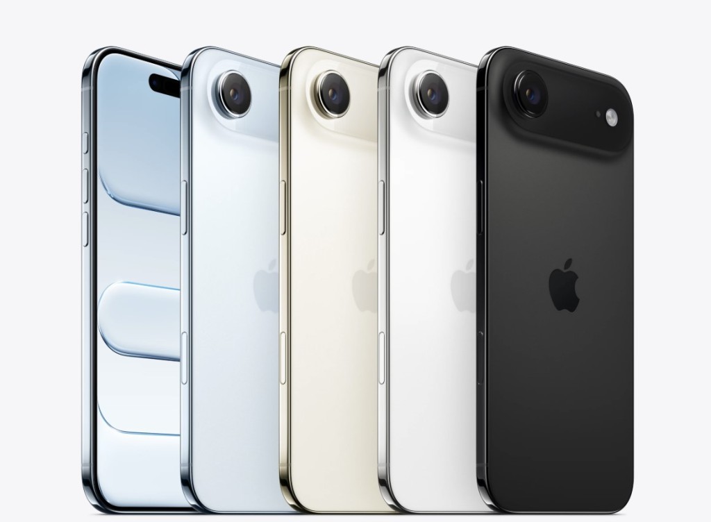 Apple iPhone Air系列。Apple官網截圖 Apple iPhone Air系列。Apple官網截圖