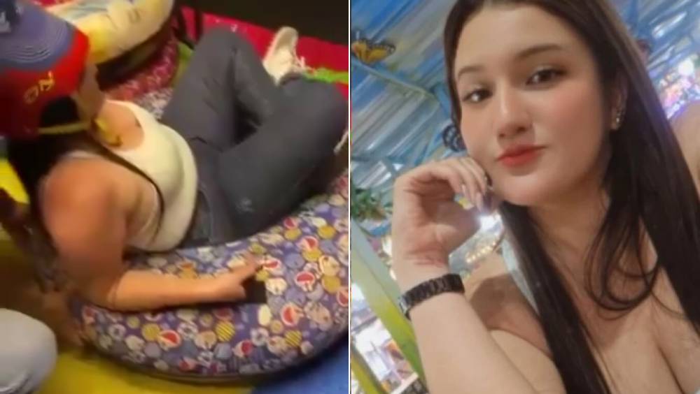 哥倫比亞女玩滑水道過彎飛出，直墮地面傷重不治。 X/FB