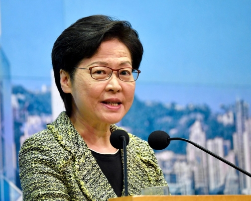 林鄭月娥指中央重視港人福祉。資料圖片