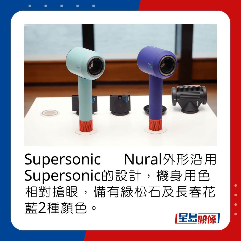 Supersonic Nural外形沿用Supersonic的設計，機身用色相對搶眼，備有綠松石及長春花藍2種顏色。