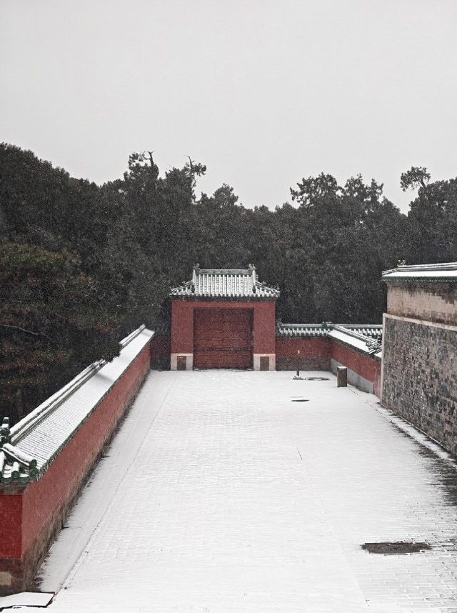 北京下雪。 微博@愛吃西瓜的彭彭 北京下雪。 微博@愛吃西瓜的彭彭