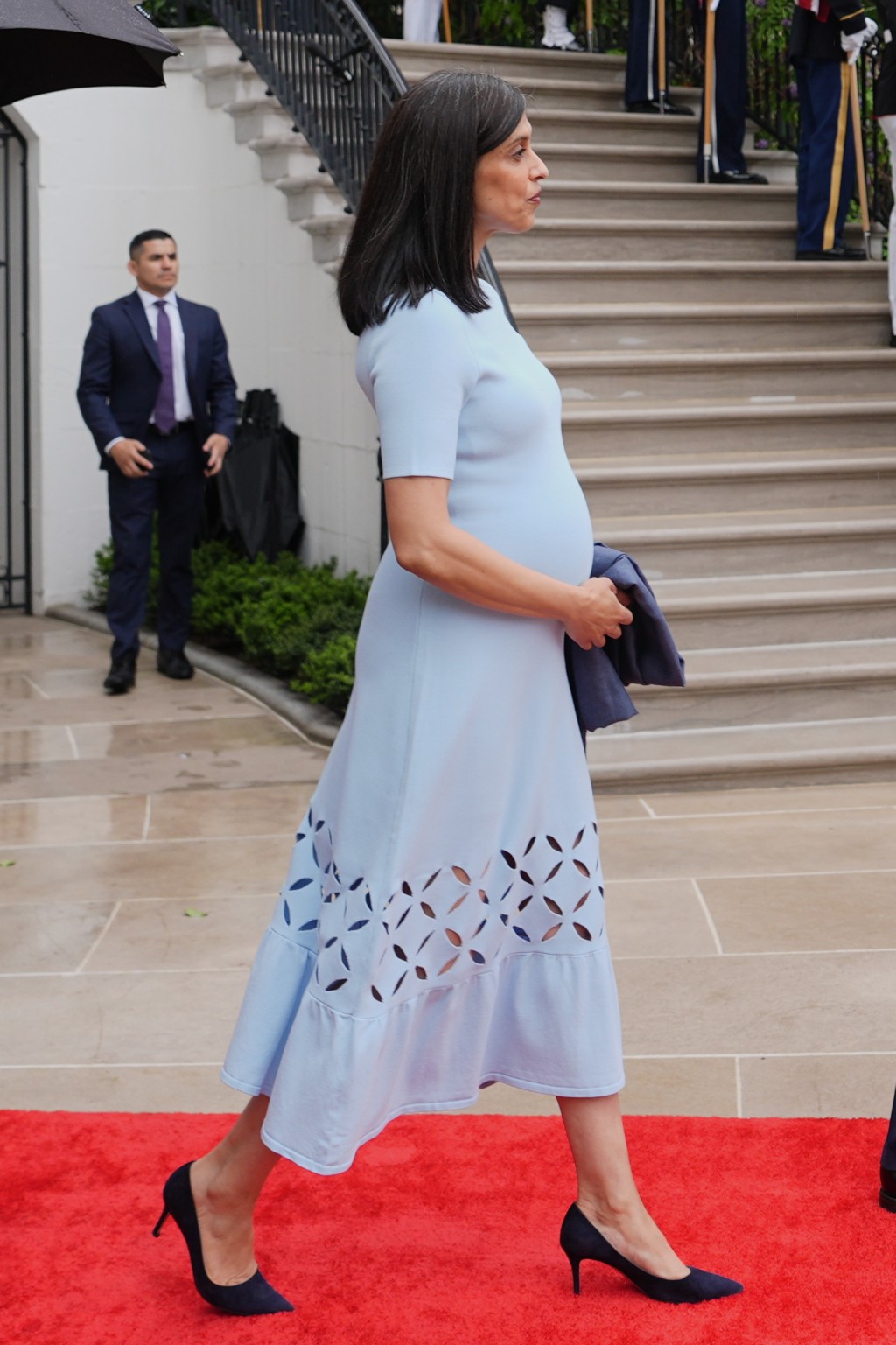 烏莎喜得男嬰。美聯社 烏莎喜得男嬰。美聯社