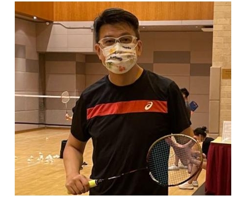 中洲楊聰永近排重拾球拍鍛鍊身體。