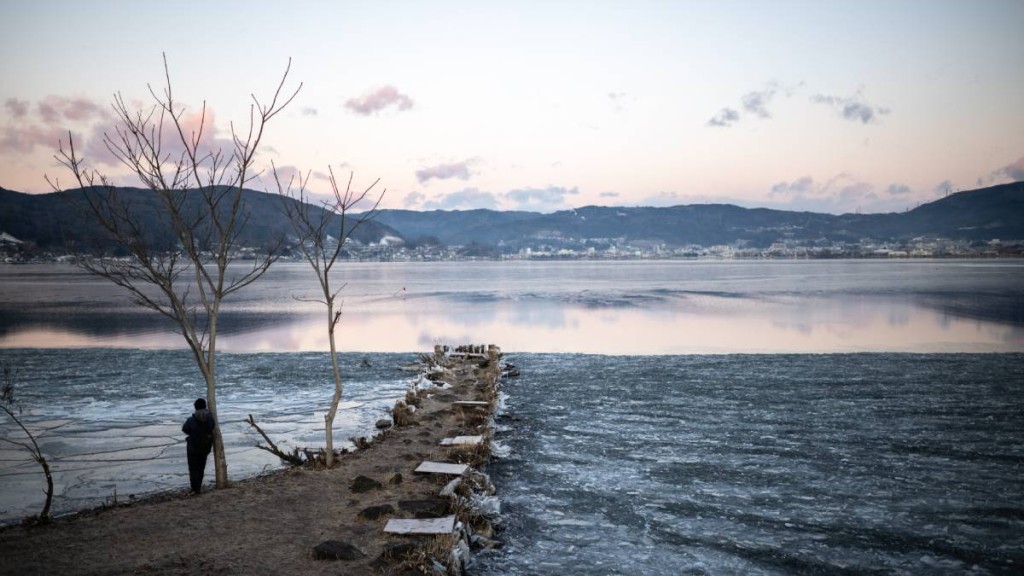 圖為今年1月日本長野縣景色。(法新社)