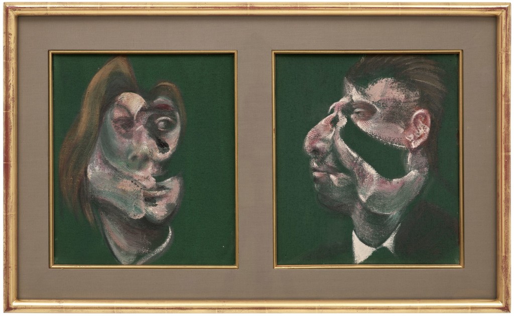 法兰西斯·培根的作品《头像习作：伊莎贝·罗思索恩和乔治·戴尔》，1967年作，估价：13,000,000–18,000,000美元。