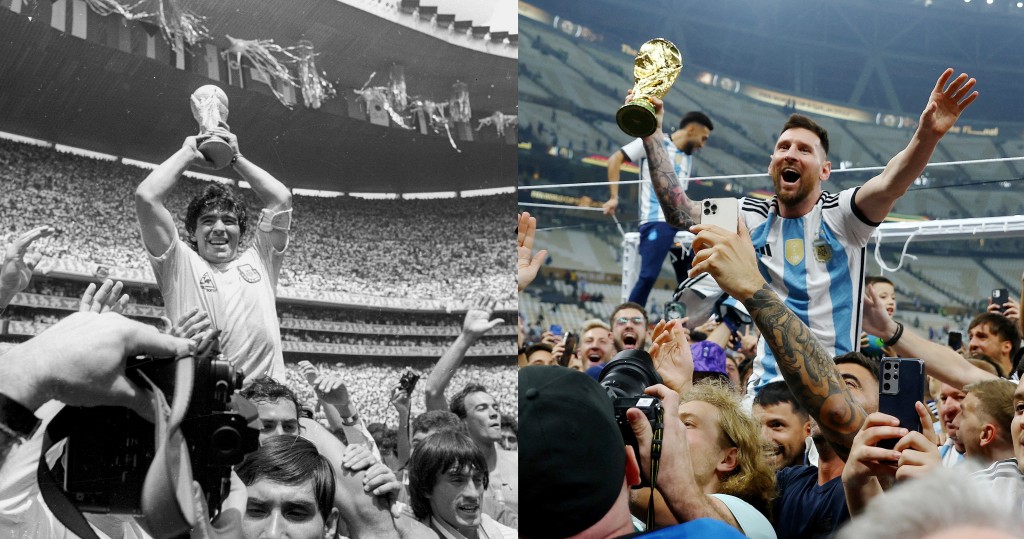 1986年马勒当拿，2022年美斯，阿根廷相隔36年再捧杯。Reuters