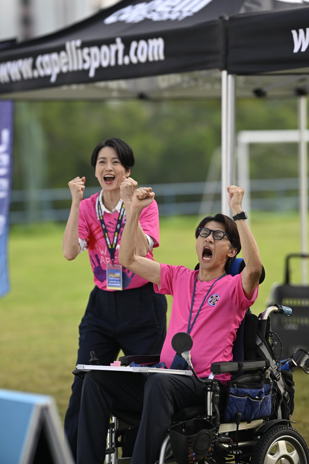 梁詠琪大讚陳湛文正劇演得好，拍喜劇電影亦喜感十足。（電影《逆轉上半場》劇照）