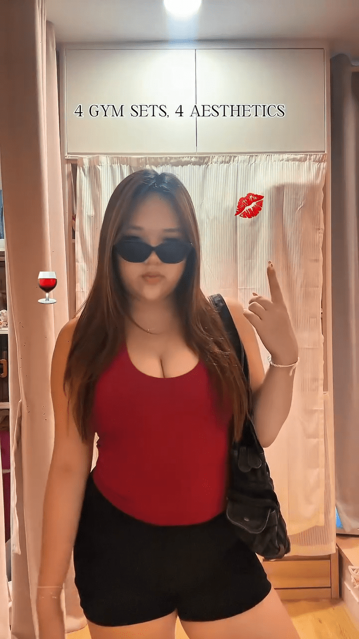 林霏兒在鏡頭前擺出多個自信姿勢，散發青春活力，再次引起網民討論。